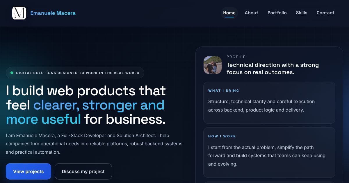 Preview of emanuelemacera.com